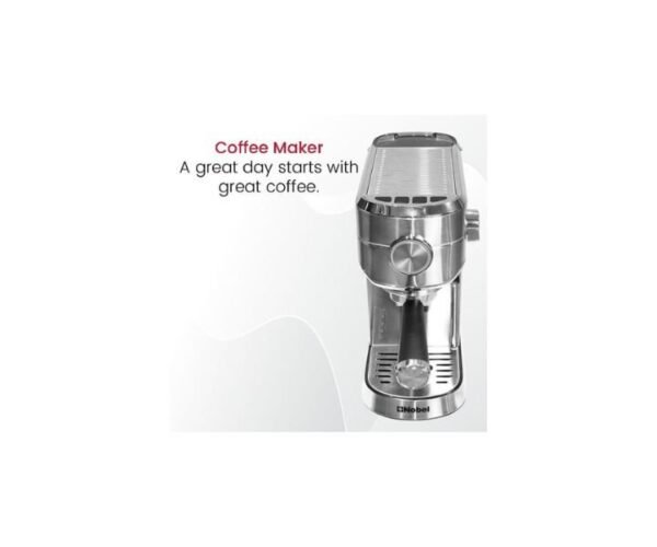 Nobel 1.0L Coffee Machine 15-Bar Professional Pressure Silver Color Model-NCM15 | 1 Year Warranty. - Image 2