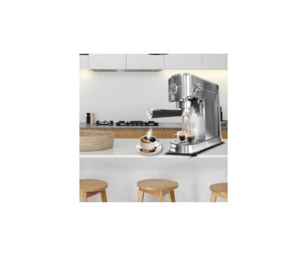 Nobel 1.0L Coffee Machine 15-Bar Professional Pressure Silver Color Model-NCM15 | 1 Year Warranty. - Image 4