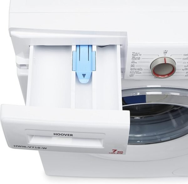 Hoover 7Kg Washing Machine Front Load White Model HWM-V710-W | 1 Year Full Warranty - Image 4