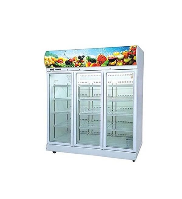 Celsius 1600 Liters Triple Swing  Glass Door Chiller, White TST3CF57