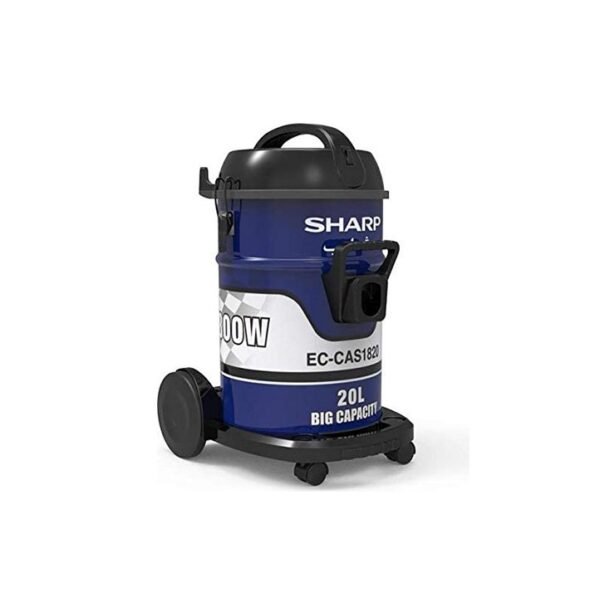 Sharp 20 Liter Drum Type Vacuum Cleaner High Power1800W Blue Model-EC-CAS1820 | 1 Year Warranty.