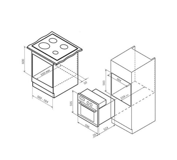 Bompani Built In Electric Oven, Stainless Steel Model - BO2431CA/E - Image 2