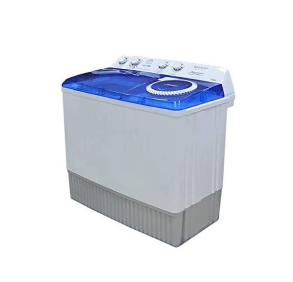 Sharp 12 Kg Washing Machine Twin Tub Top With Load Spin/Dry Semi Automatic White/Blue Model-ES-T127AP-Z | 1 Year Warranty. - Image 2