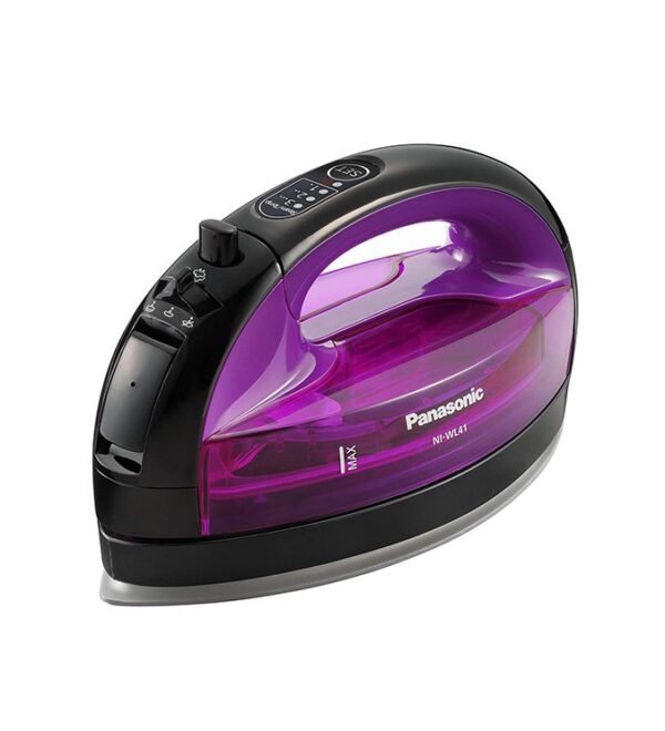 Panasonic Cordless Steam Iron 1550W Color Blacl/Purple Model- NI-WL41VTH | 1 Year Full Warranty