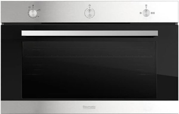 Baumatic 90cm Built-In Gas Oven Silver Model BMEO96G3-2 - Image 2