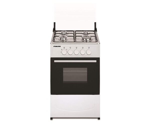 Nikai 4 Burner Freestanding Oven Cooking Range Grill Function with Tray & Grid White Model U2110N5 | 1 Year Warranty