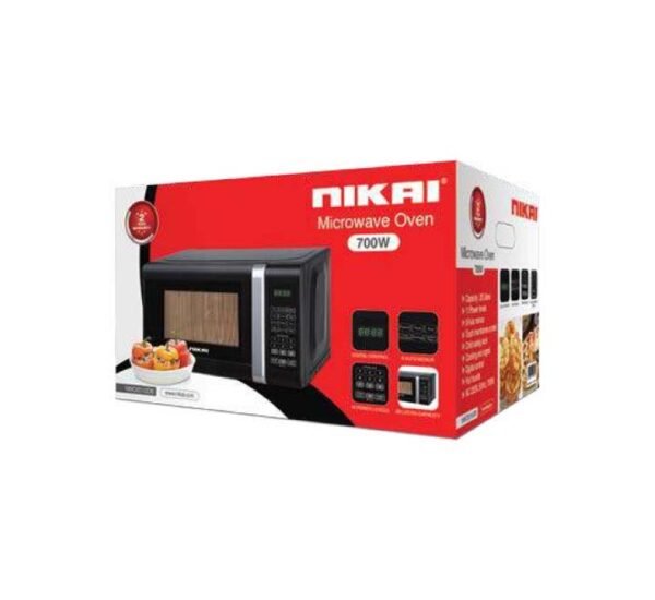 Nikai 20 Litres Microwave Oven 700 Watts Black Model NMO2010DB | 1 Year Warranty - Image 2