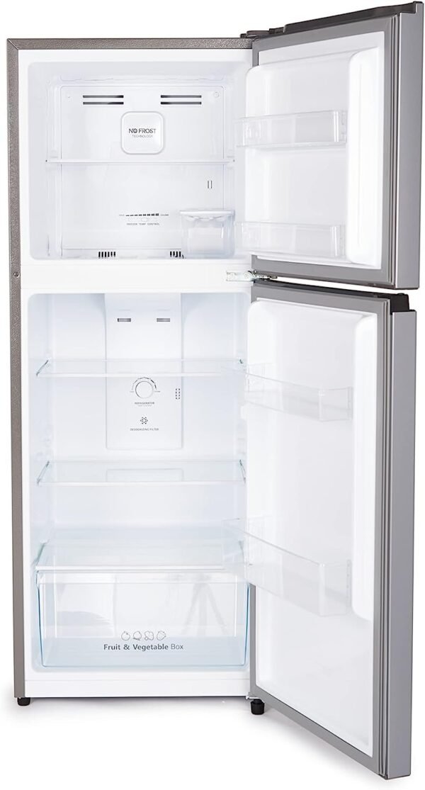 Hoover 260L Refrigerator Gross Double Door Top Mount Freezer Silver Model HTRH260S | 1 Year Full 5 Years Compressor Warranty - Image 4