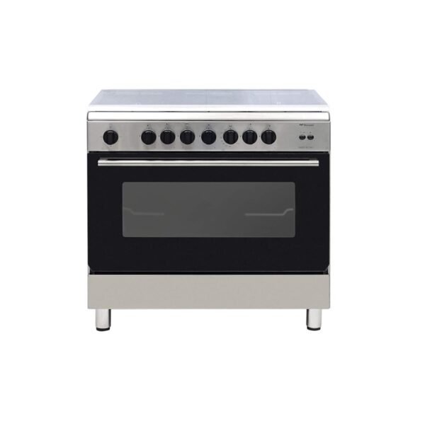 Bompani Gas Cooker 5 Gas Burners 90x60 Cm With Oven And Grill Silver Model-90GG5TCIX