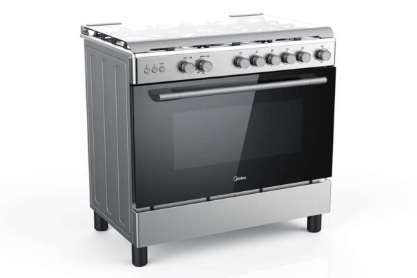 Midea 90X60Cm 5 Burners Gas Cooker With Full Safety Auto Ignition Stainless Steel Model CME9060-C | 1Year Full Warranty. - Image 3