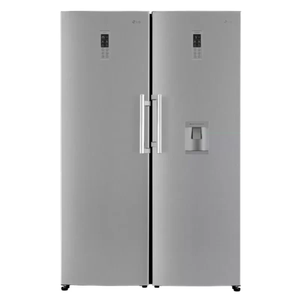 LG Twin Fridge Freezer 708 L No Frost Twins Cooling System with Water Dispenser Inverter Compressor Platinum Silver Colour Model-GCB414ELFM/GCF411ELDM