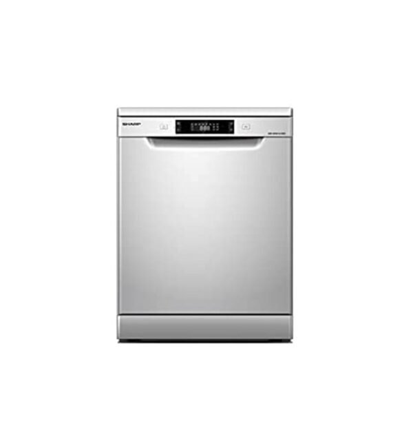 Sharp Free Standing Dishwasher 8 Programs 14 Place Settings 3 Layered With Stainless Steel Tub Silver Model-QW-MA814-SS