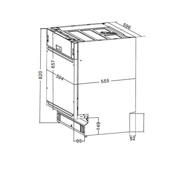 Baumatic 12 Place Settings Built In Dishwasher White Model BMEDW12I - Image 4