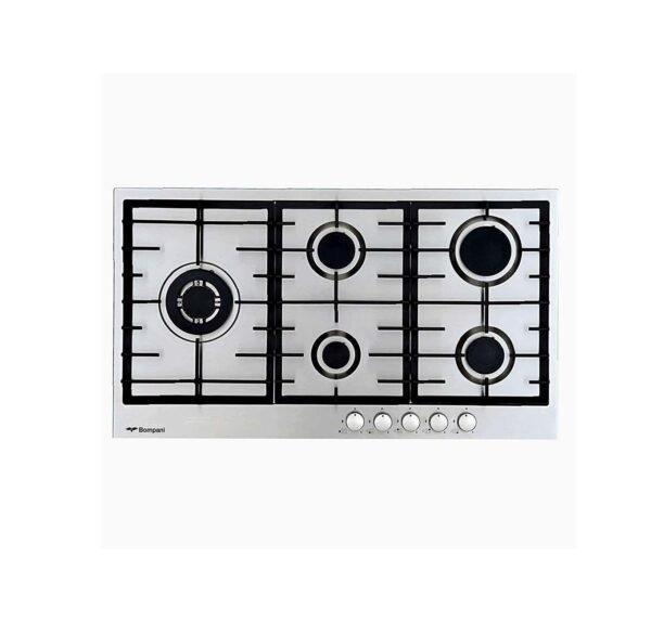 Bompani 90 x 60 cm Built-In Gas Hob 5 Burners, Silver Model - BO293MQ/N