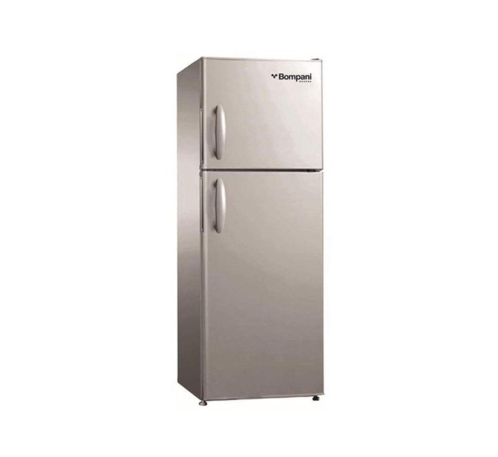 Bompani 180 Liters Top Mount Double Door Refrigerator, Silver Model – BRF180S | 1 Year Full 5 Years Compressor Warranty