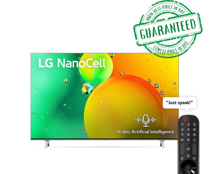 LG 50 Inch LED 4K UHD Smart WebOS TV With ThinQ AI Active HDR (NANO796 Series) Black Model- 50NANO796QA | 1 Year Warranty