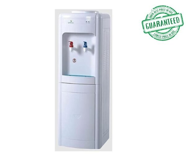 Gratus Water Dispenser Hot And Cold With Refrigerator Cabinet Storage White Model-GWD520ZCFRW | 1 Year Full 2 Years Compressor Warranty.