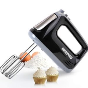 Geepas Hand Mixer 5-Speed 400.0 W Black and Silver Model GHM43020UK | 1 Year Full Warranty