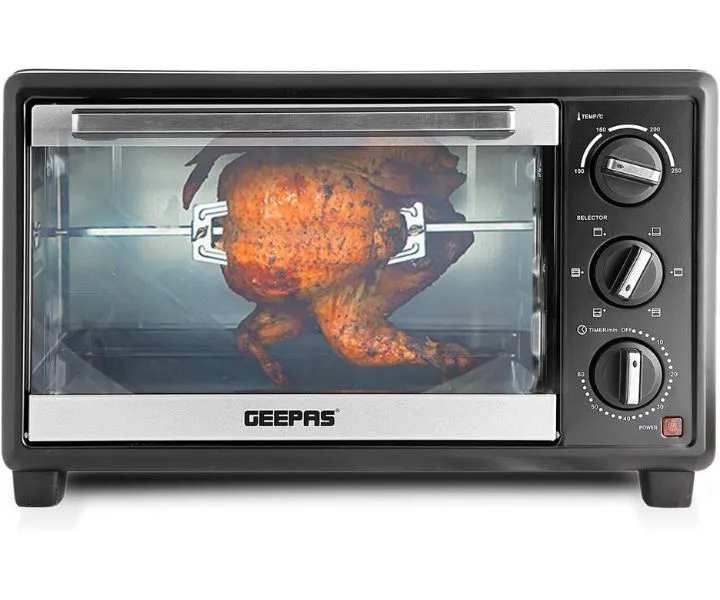 Geepas 25L Electric Oven With Rotisserie 1600W power Model GO4464 | 1 Year Full Warranty