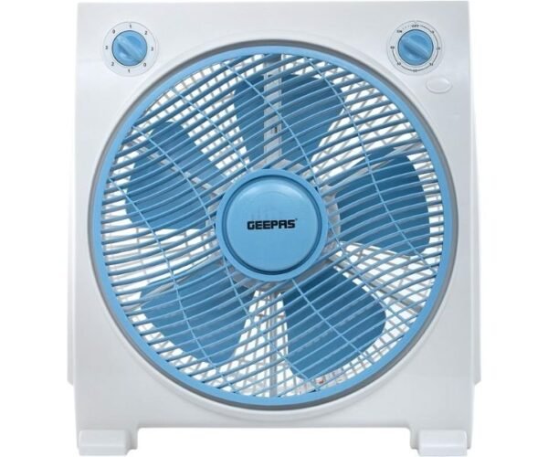 Geepas 12 Inch Box Fan 3 Speed Model GF21113 | 1 Year Full Warranty