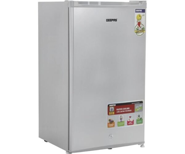 Geepas 110L Single Door Refrigerator Model GRF119SPE | 1 Year Full 5 Years Compressor Warranty