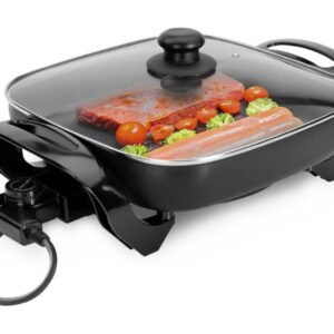Geepas Large Multi Cooker 1500W Frying Pan with Glass Steam Vent Lid Model GMC35020UK | 1 Year Full Warranty