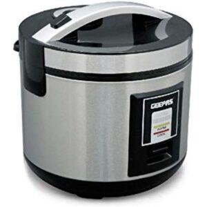 Geepas Stainless Steel Rice Cooker with Non-stick Innerpot Model RIV001 | 1 Year Full Warranty