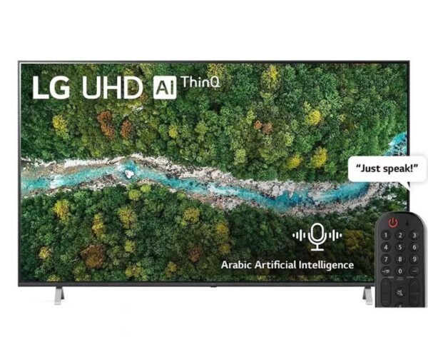 LG 55 Inch TV WebOS Smart With ThinQ AI 4K Active HDR (UP77 Series) Black Model-55UP7750PVB