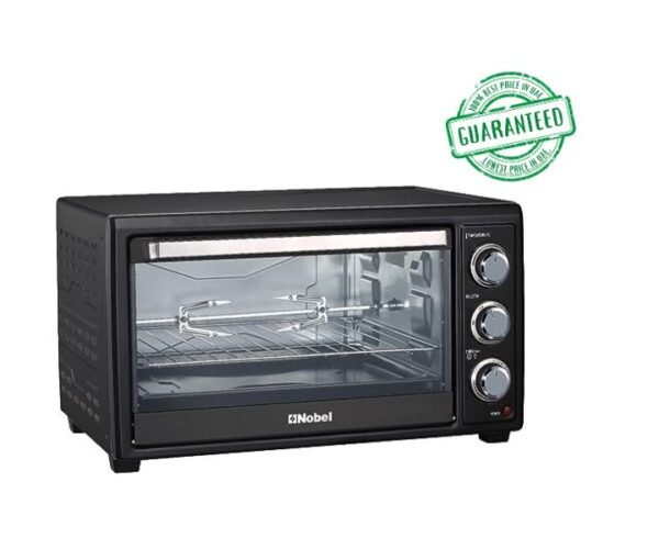 Nobel 35 Litres Electric Oven Heating Element Rotisserie With Timer Stainless Steel 1500 W Black Model-NEO36 | 1 Year Warranty.