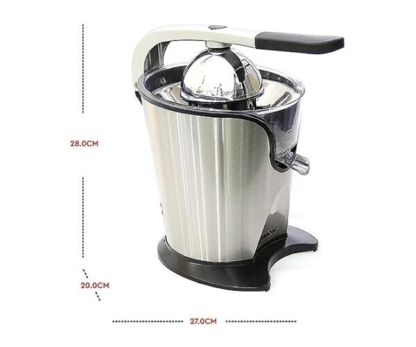 Nobel 2 Litres Citrus Press Stainless Steel Juicer 2 Cones with 2 Sizes 160W Silver/Black Model-NJ407  | 1 Year Warranty. - Image 3