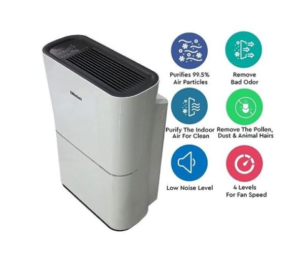 Nobel Air Purifier To Clean Area With 3 Filters 4 Speed LED Indicator White Model-NAP400 | 1 Year Warranty. - Image 2