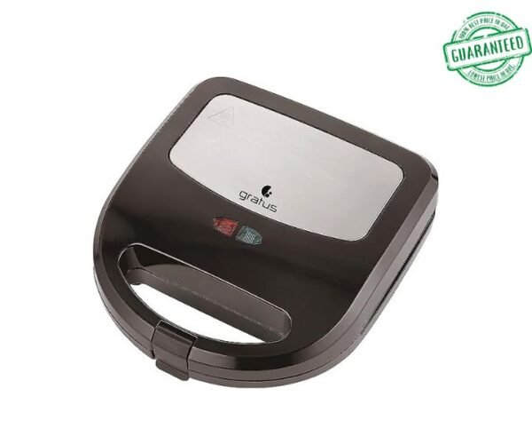 Gratus 3 in 1 Sandwich Maker With Grill and Waffle Maker Color Black Model-GSM750UC | 2 Years Brand Warranty.