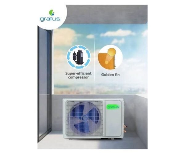 Gratus 2.5 Ton Split Air Conditioner With Heavy-Duty Rotary Compressor 30000 BTU White Model-GSACR30R1FVA | 1 Year Full 5 Years Compressor Warranty.