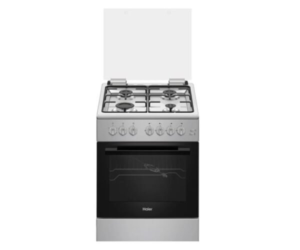 Haier Free Standing 60x60cm 4 Burners Gas Cooker Silver Model-HCR6060GT2