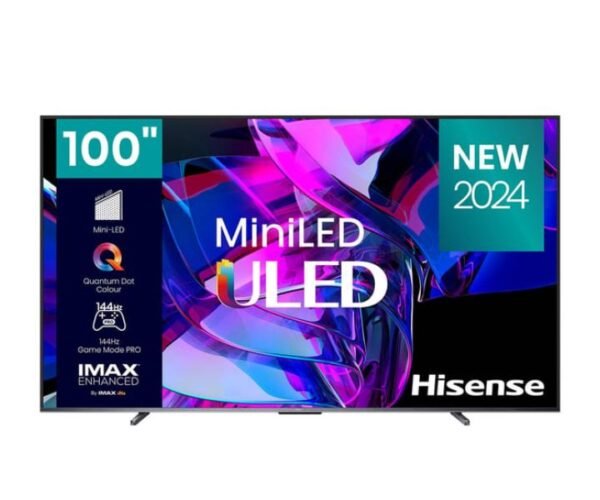 Hisense 100 Inch ULED 4K Smart VIDDA TV Class U7K Series Mini-LED Black Model 100U7K