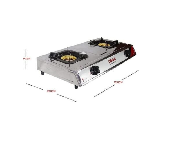 Nobel 3 Burner Gas Stove Stainless Steel Silver Model-NGT3007 | 1 Year Full Warranty. - Image 3