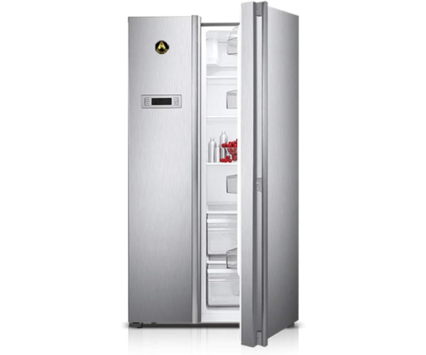 Emelcold 550 L Side By Side Refrigerator Double Door Silver Model- EMSBSR550 | 1 Year Full 5 Years Compressor Warranty