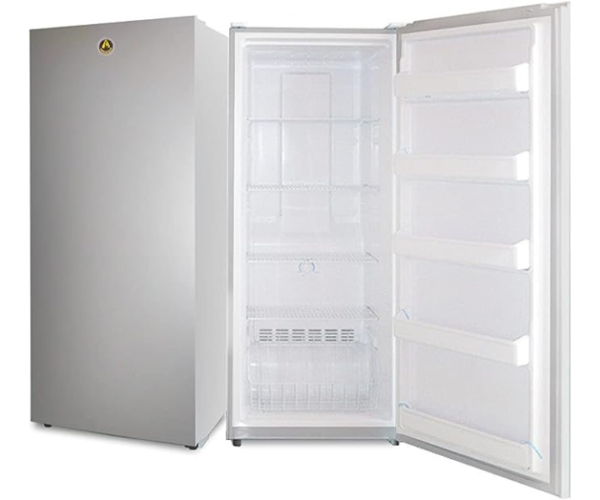 Emelcold 480 Liters Upright Freezer Silver Model- EMUFF480I | 1 Year Full 5 Years Compressor Warranty