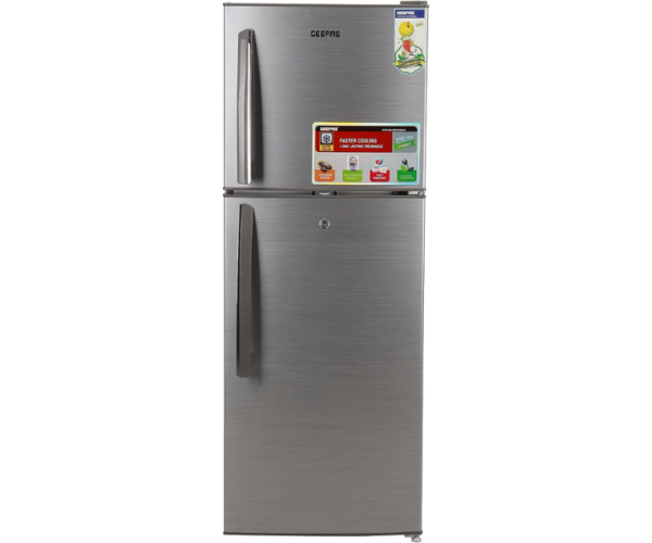 Geepas 160 Liters Free Standing Double Door Refrigerator Model- GRF2209SXE | 1 Year Full 5 Years Compressor Warranty