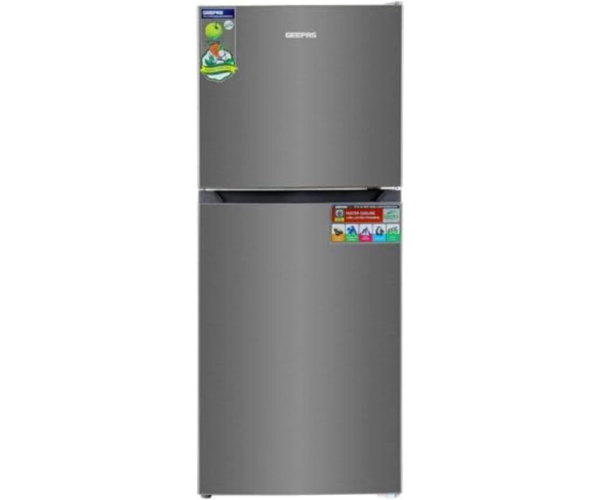 Geepas 180 L Double Door Total No-Frost Refrigerator Model- GRF2522SXN | 1 Year Full 5 Years Compressor Warranty