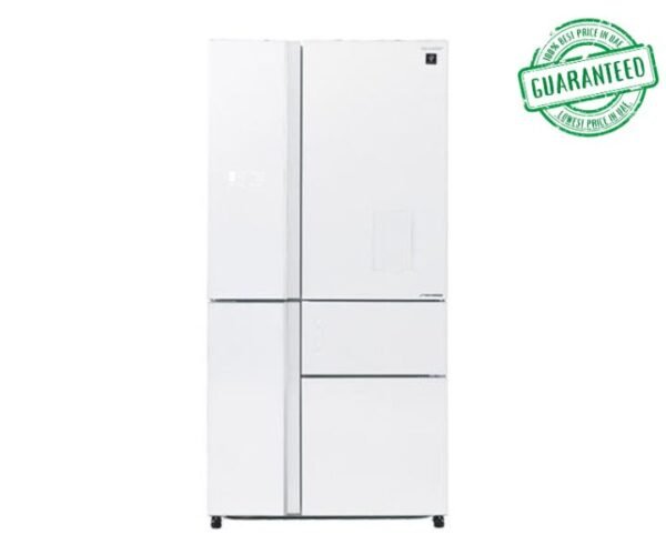 Sharp 850 Litres Refrigerator 26 Cubic Feet With 5 Doors Color White Model-SJ-FP910-WH5 | 1 Year Full 5 Years Compressor Warranty.