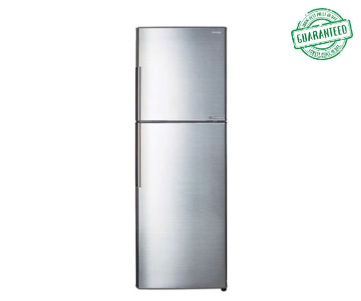 Sharp 330 Litres Refrigerator With 2 Doors Silver Model-SJ-S330-SS5 | 1 Year Full 5 Years Compressor Warranty.