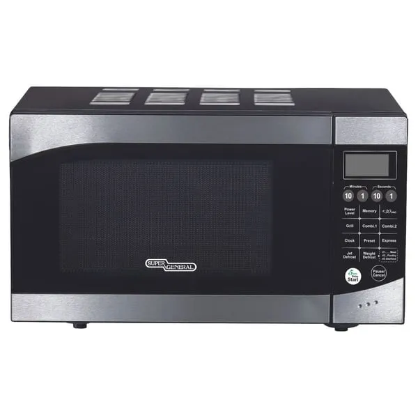 Super General 23 Liter Grill Microwave Oven 1000 Watts Stainless Steel Color Black/Silver Model – SGMG9251DG