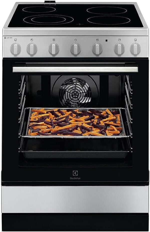 Electrolux 60x60cm Vitro Ceramic Gas Cooker Hot Surface Indicator Light Oven with Full Safety Stainless Steel Model-LKR64000BX