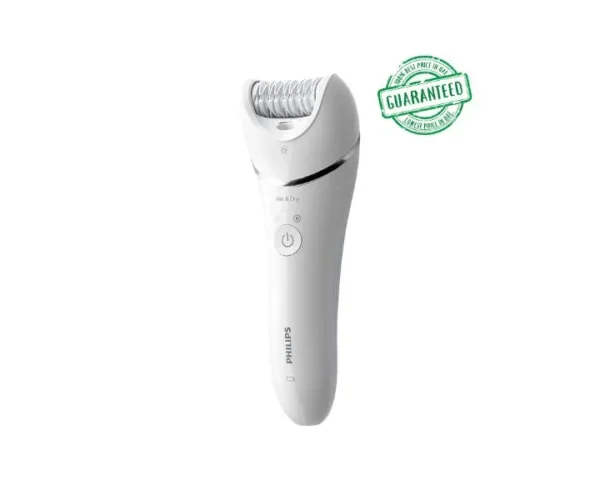 Philips Series 8000 Wet And Dry Epilator White Model BRE70001 | 1 Year Full Warranty