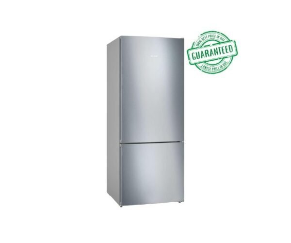 Siemens IQ300 480 Liters Fridge With Freezer At Bottom Silver Model KG55NVL21M | 1 Year Full 5 Years Compressor Warranty