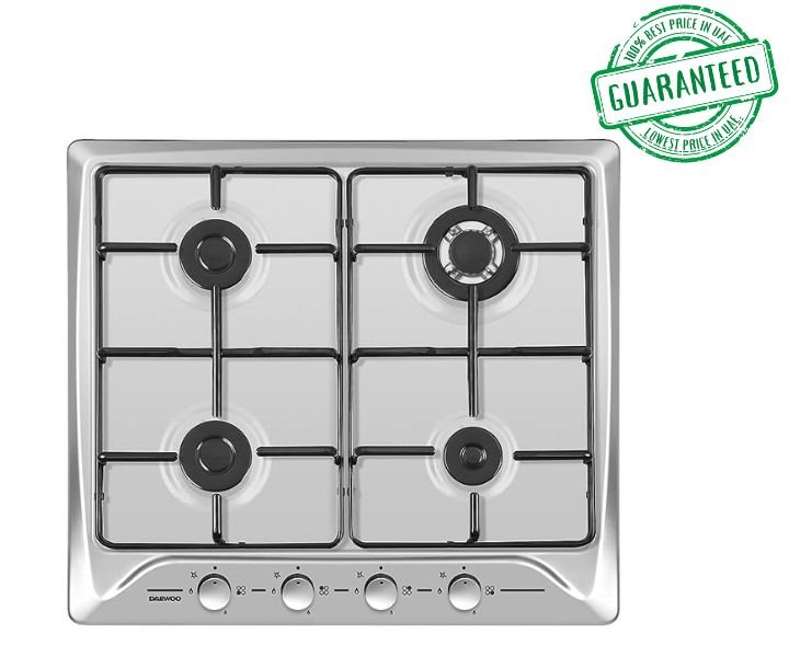 Daewoo 4 Gas Burners With Table Top Cooker Silver Model-DW-DGT-S644T | 1 Year Brand Warranty.