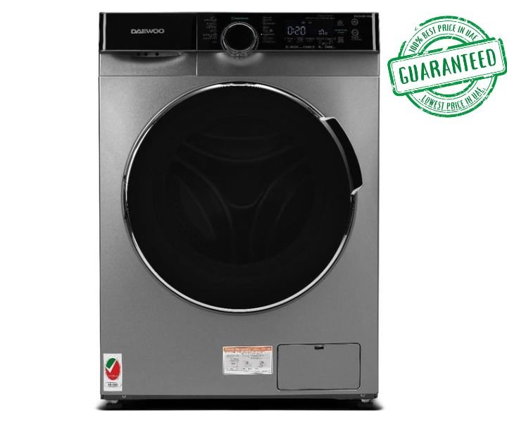 Daewoo 9 KG Front Loading Washing Machine Dark Silver Model-DW-DWD-9S1413I | 1 Year Brand Warranty.