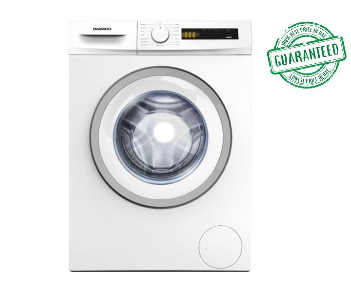 Daewoo 7 KG Front Load Washing Machine White Model-DW-DWD-8W1412IT |  1 Year Brand Warranty.