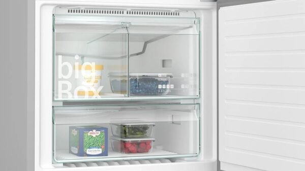 Siemens IQ300 480 Liters Fridge With Freezer At Bottom Silver Model KG55NVL21M | 1 Year Full 5 Years Compressor Warranty - Image 3